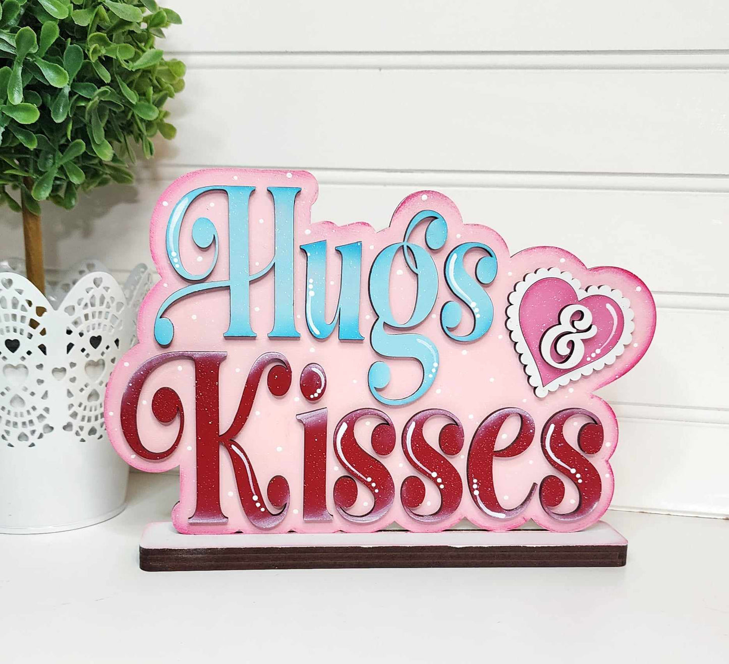 Hugs & Kisses Wood Blanks