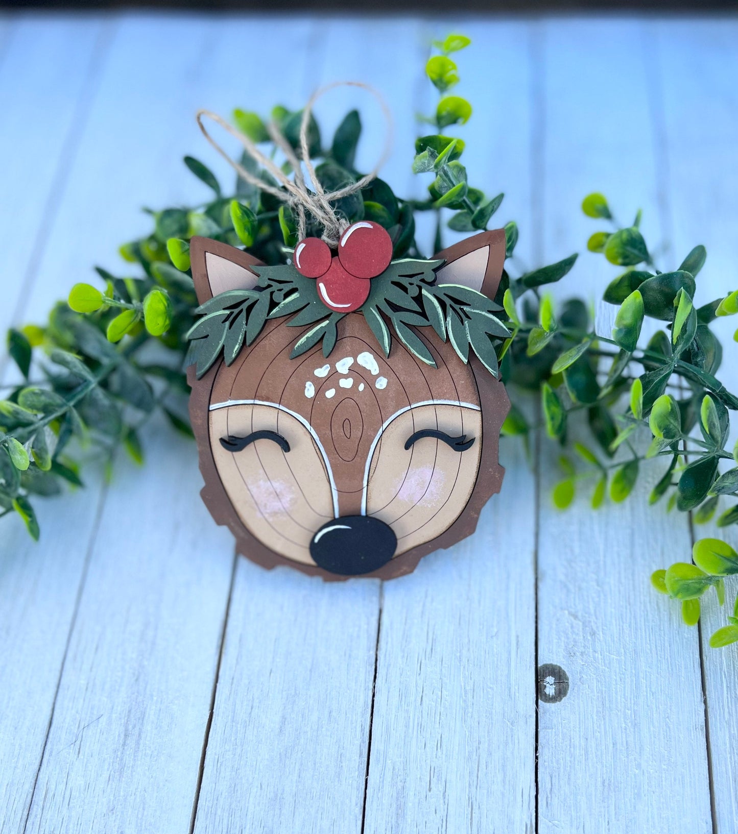 Woodland Animal Decor, Baby Shower Decorations, Faux Wood Slice Ornaments, Wood Holiday Accents, Woodland Nursery Decor, Woodland Ornaments