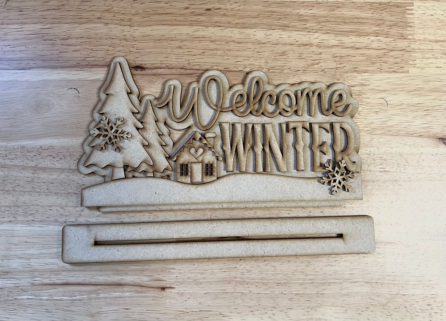 DIY Welcome Winter Word Art Decor Kit- Winter Cabin Collection