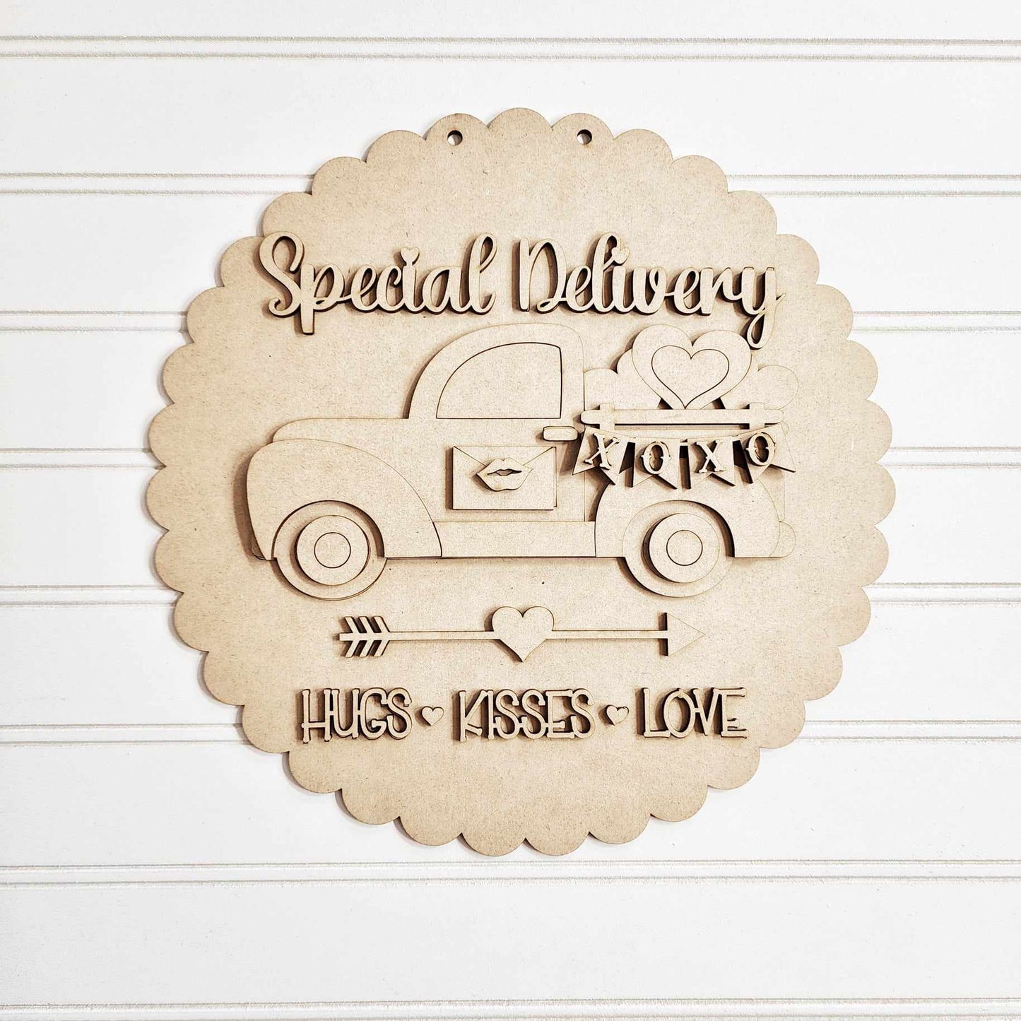 Special Delivery Wood Blanks Valentines Hanging Sign