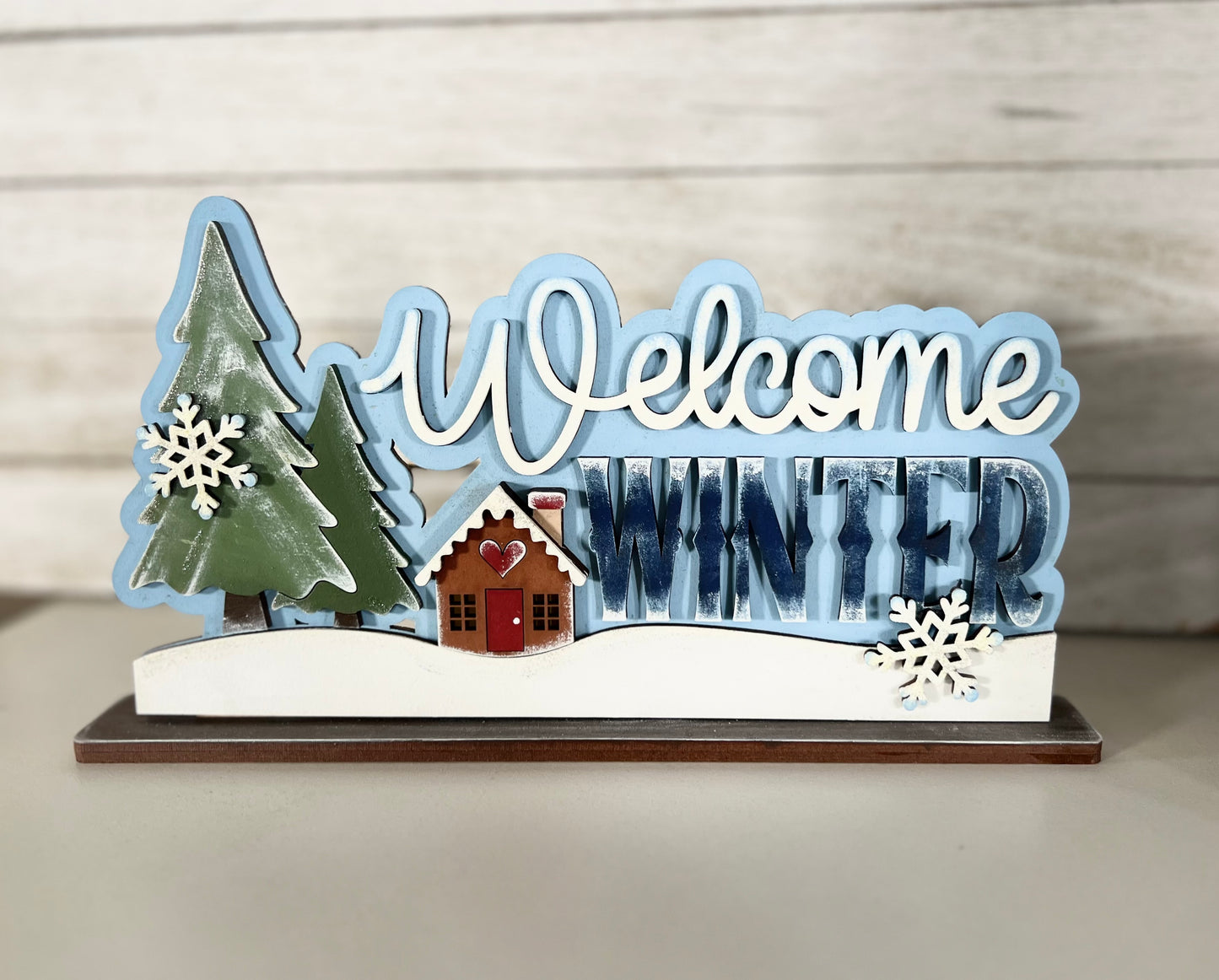 DIY Welcome Winter Word Art Decor Kit- Winter Cabin Collection