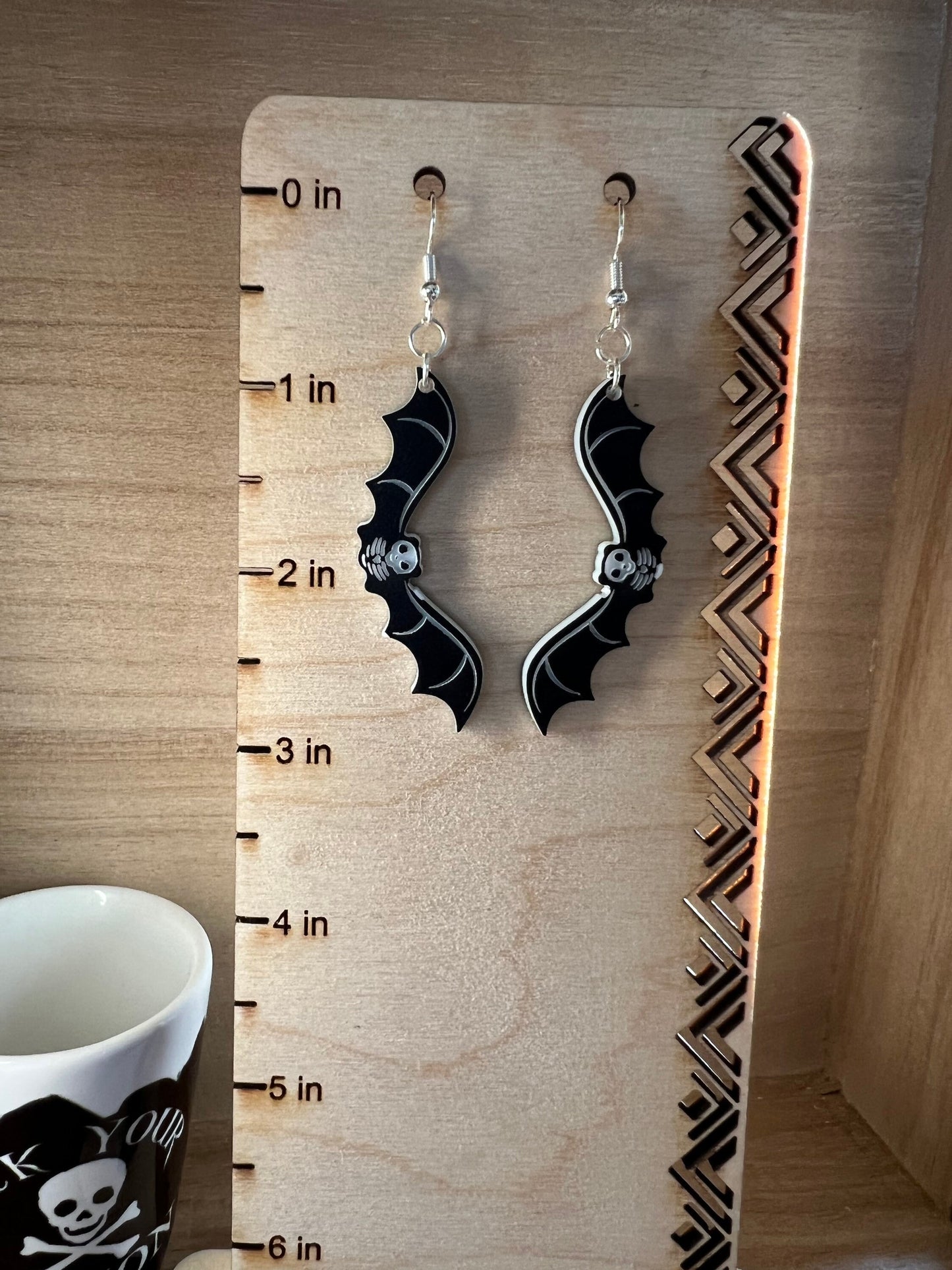 Bat Skeleton Earrings | Halloween