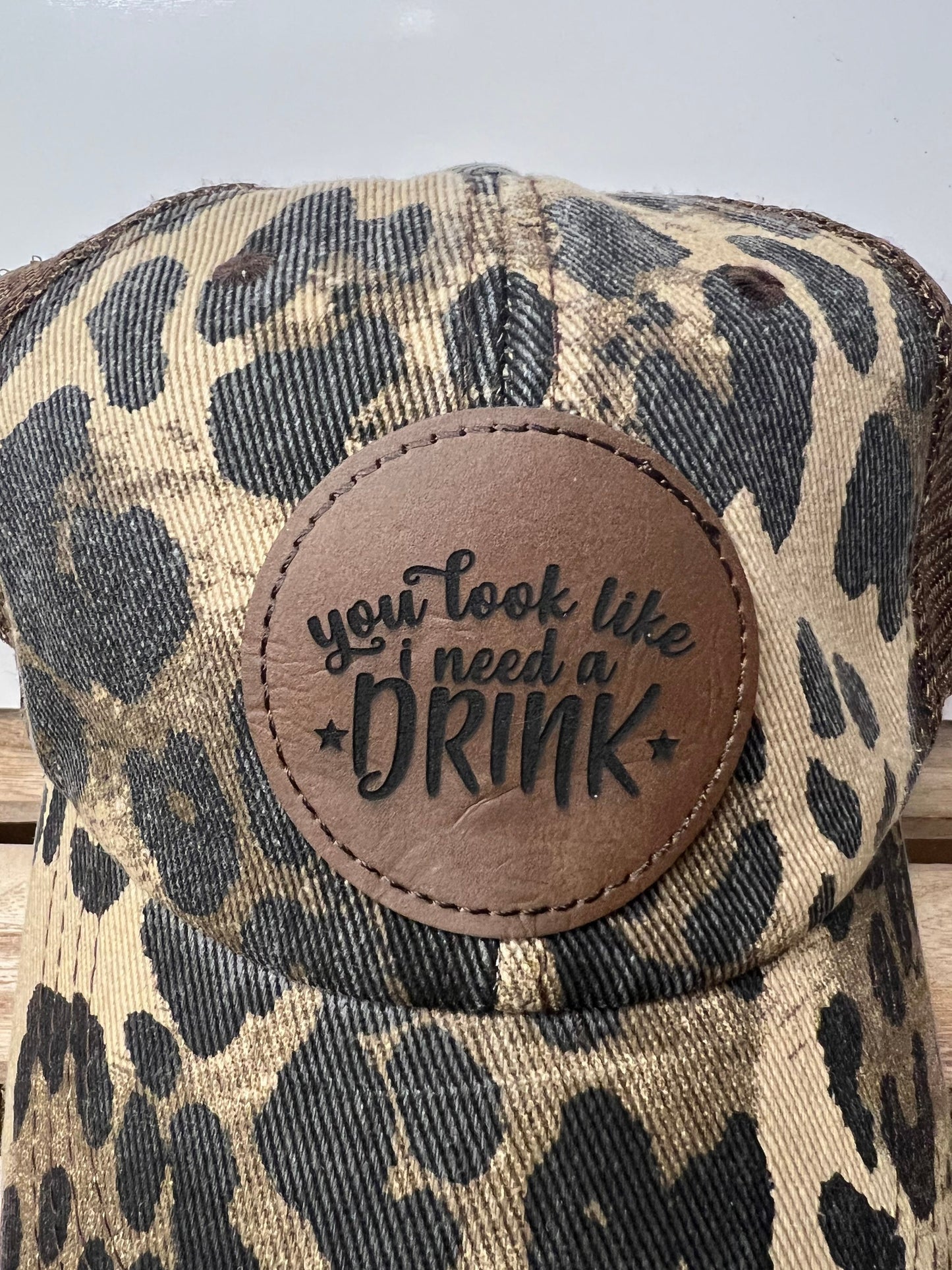 You Look Like I Need A Drink Trucker Cap | Animal Print Hat