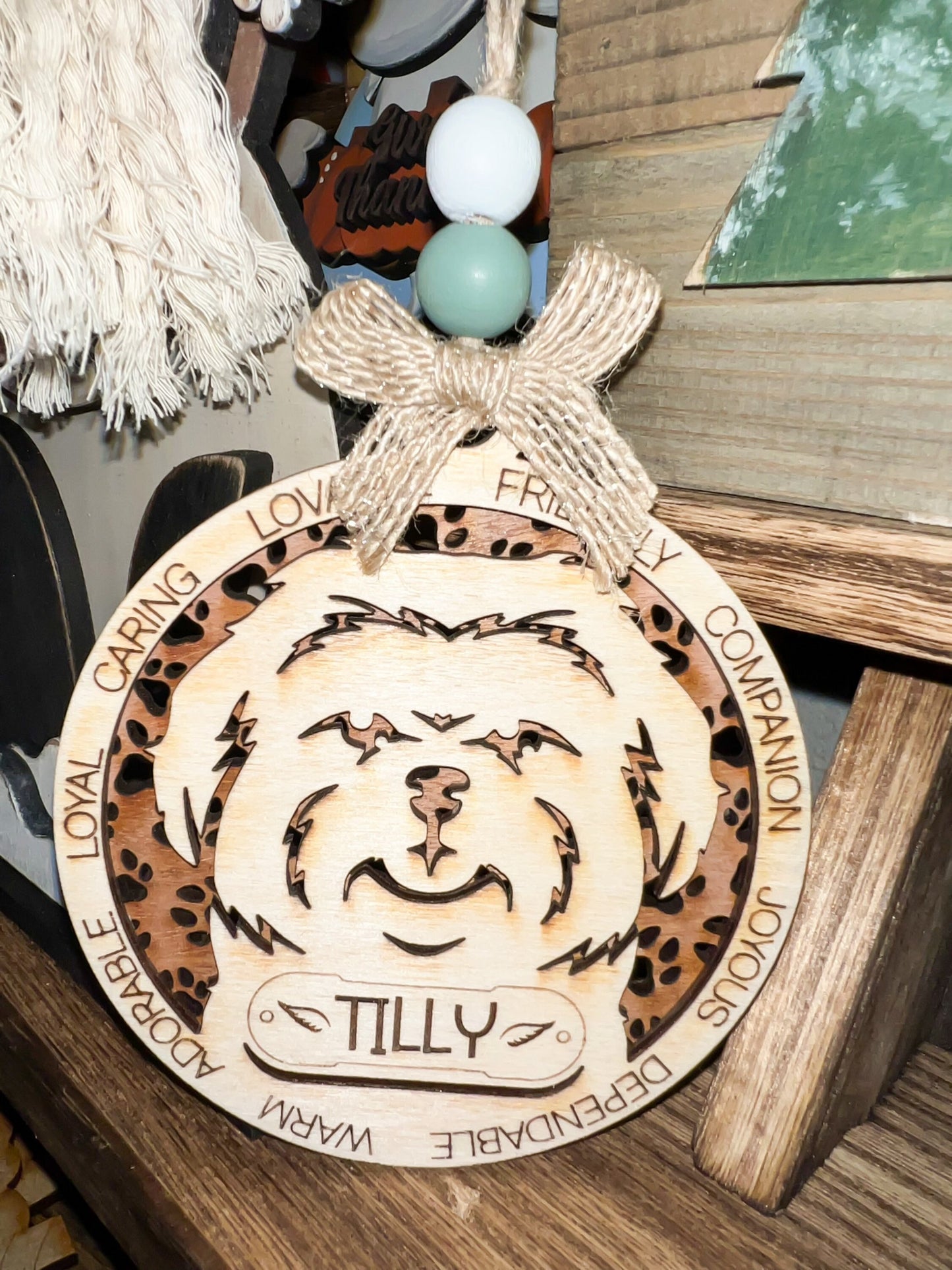 Personalized Dog Christmas Ornament | Dog Breed Custom Decor