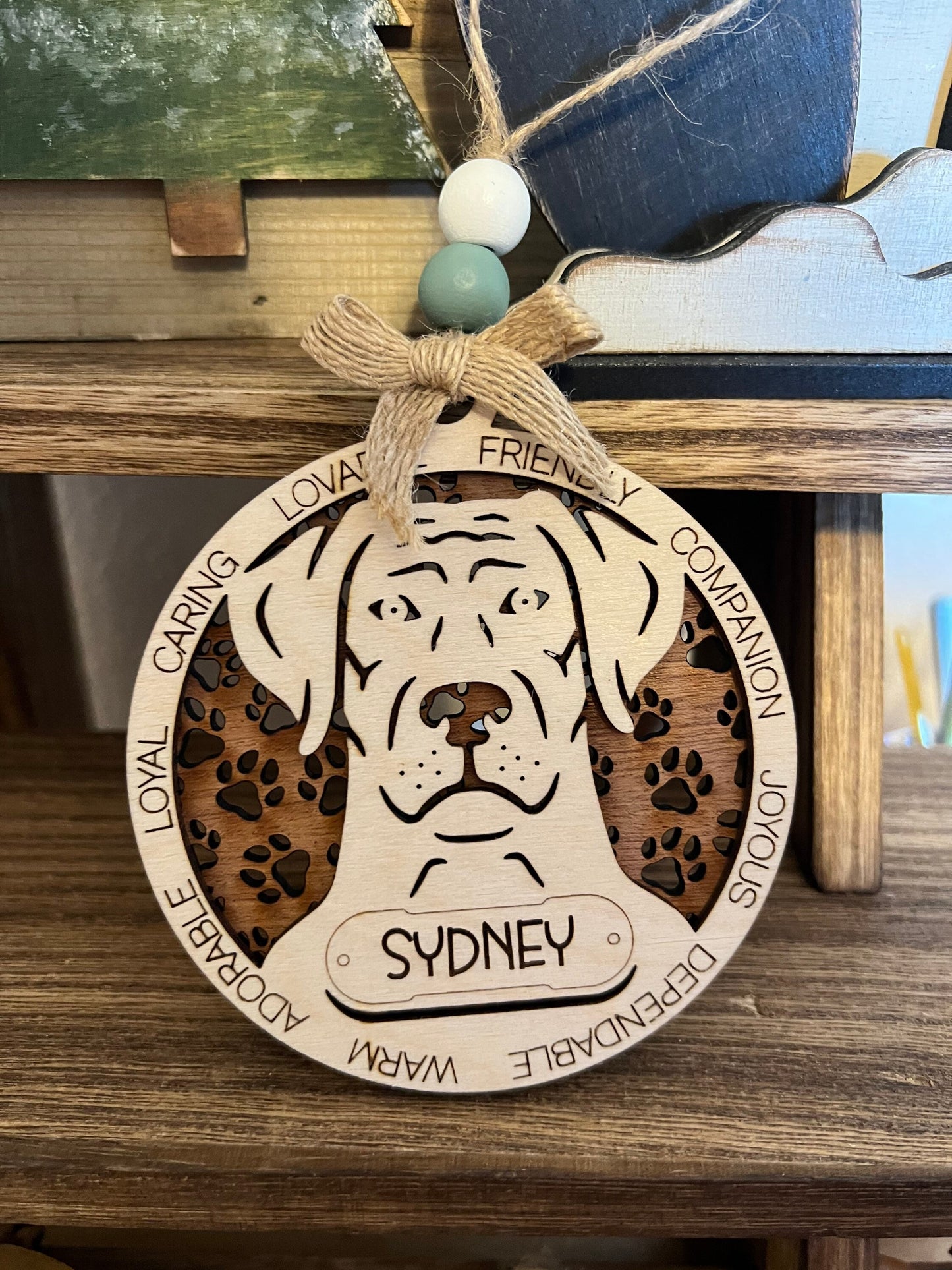 Personalized Dog Christmas Ornament | Dog Breed Custom Decor