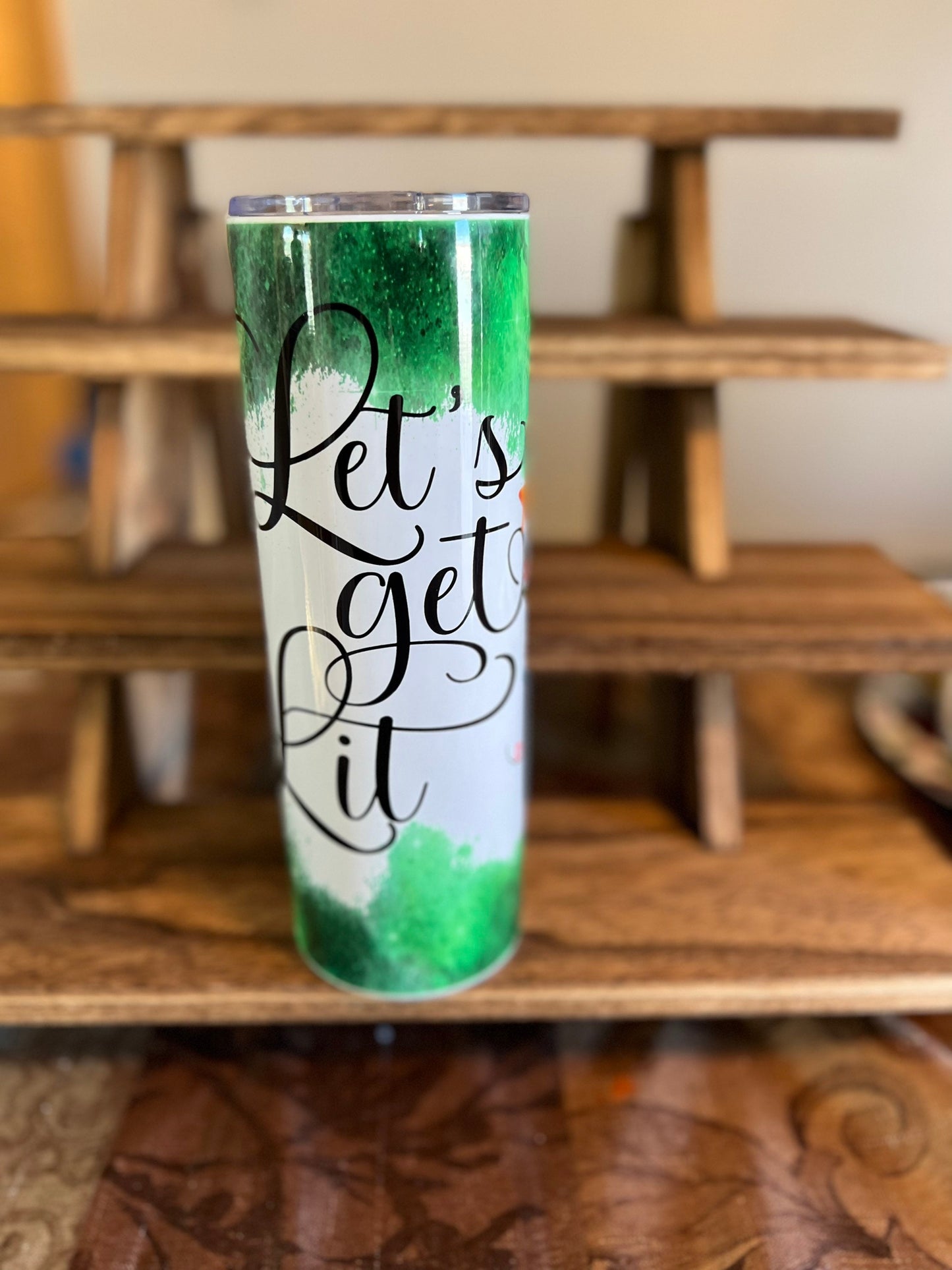 Let’s Get Lit Christmas tumbler | holiday tumbler 20 oz 30 oz skinny tumbler