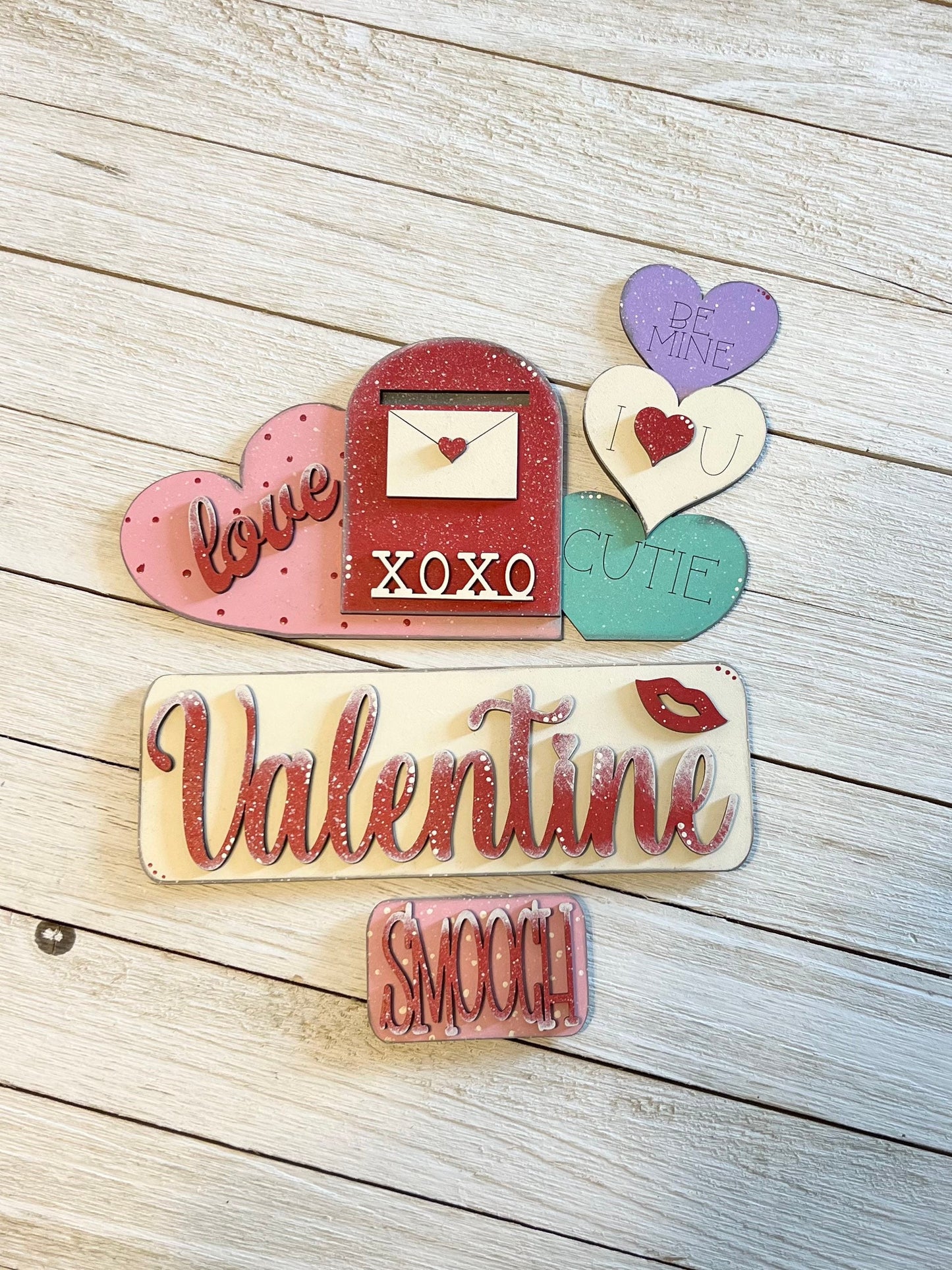 Hand-painted Valentines Day Truck 12”, Valentines Day Decor, Valentines Day Wood Decor