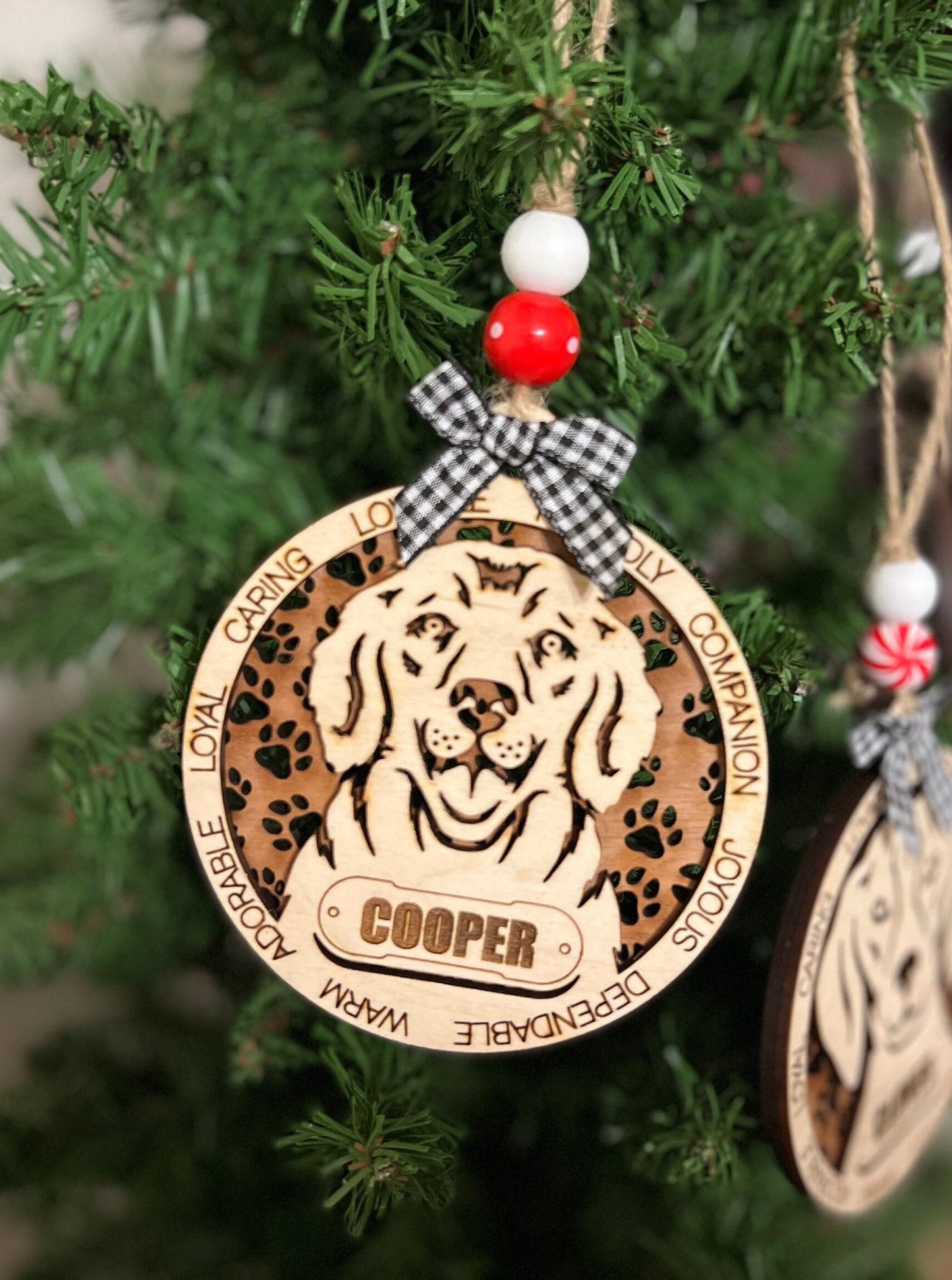 Personalized Dog Christmas Ornament | Dog Breed Custom Decor