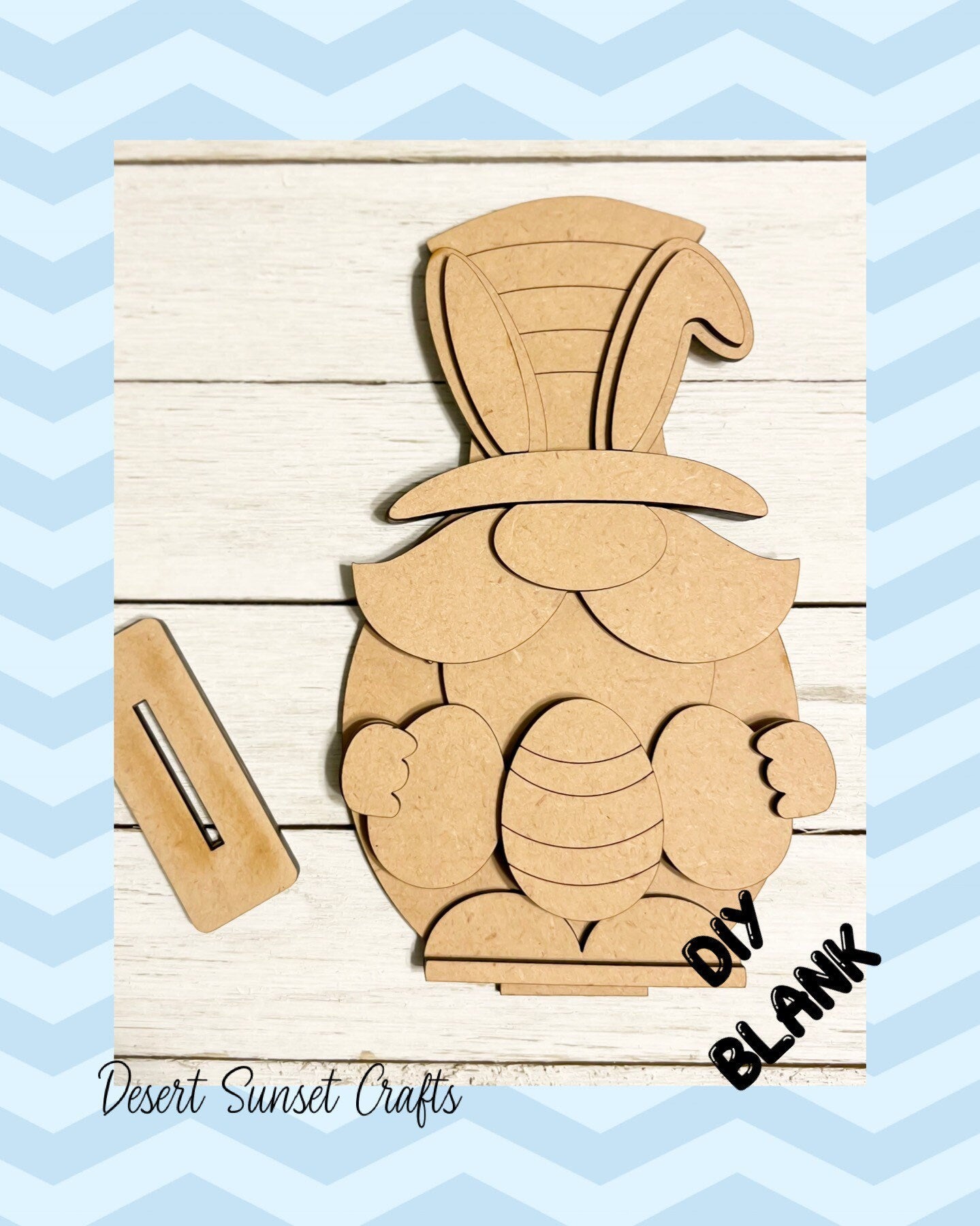 DIY Paintable Wood Easter Gnome