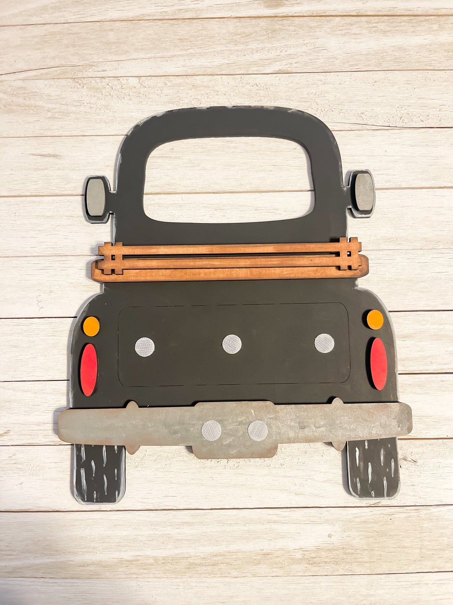 Hand-painted Bee Truck 12”, Honey Bee Decor, Bumble Bee Wood Decor