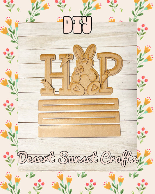 DIY Paintable HOP Easter Bunny Standing Sign