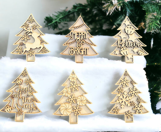 DIY Paintable Standing Trees Set of 6